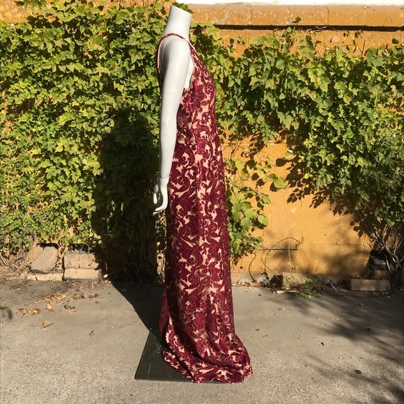 Dress the Population red sequin maxi dress DB6 - Picture 3 of 8